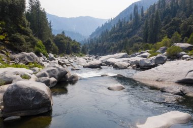 Güzel Tüy Nehri Kuzey Kaliforniya 'daki Sierra Nevada Dağları' ndaki manzaralı bir kanyondan akar. Bu su akışı Sacramento Nehri 'nin ana koludur..
