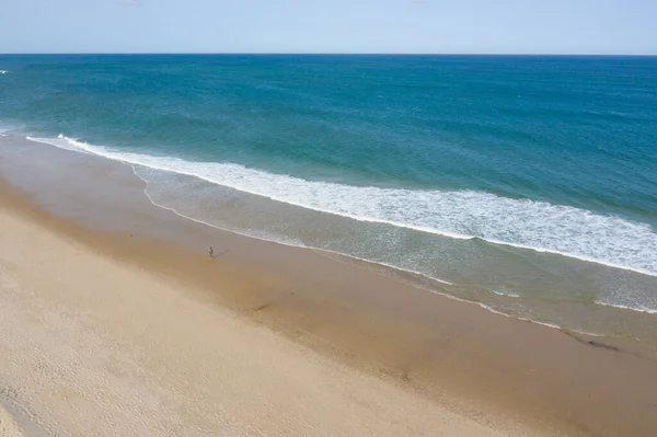 Océan Atlantique Lave Sur Une Plage Pittoresque Sablonneuse Cap Cod — Photo