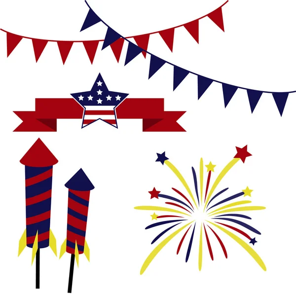 デザイン 日の独立記念日 月の祭典 状態のアメリカの愛国的なイベント — ストック写真
