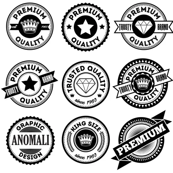 Set Classici Retrò Aziendali Vecchi Distintivi Striscioni Vintage Segno Logo — Foto Stock