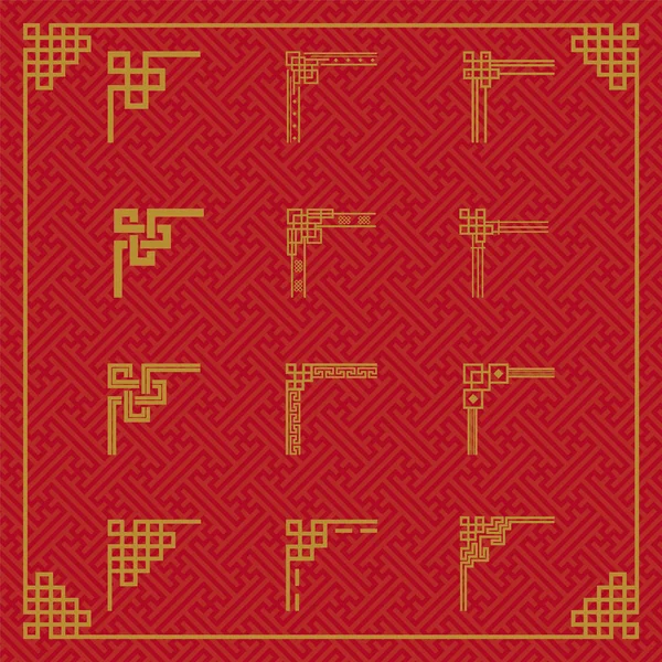 Chinese Grens Naadloze Ornament — Stockvector