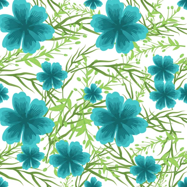 Textura Patrón Floral Sin Costuras — Vector de stock