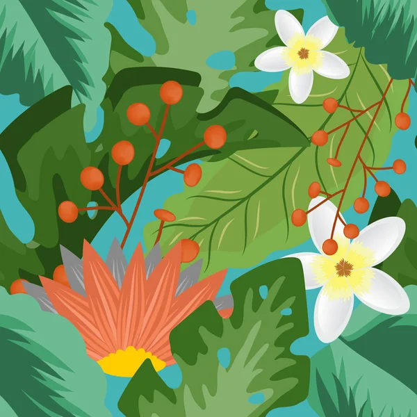 Nahtlose Tropische Florale Textur Für Hochzeitseinladungen — Stockfoto