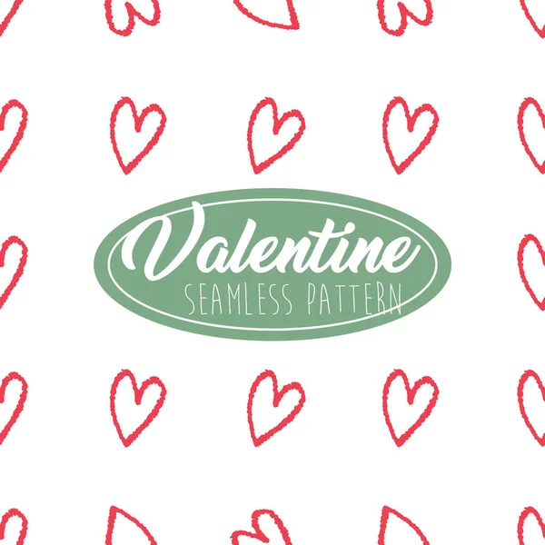 Valentine Naadloze Patroon Hart Vorm Voor Wenskaart Uitnodiging Banner — Stockvector