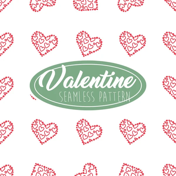 Valentine Naadloze Patroon Hart Vorm Voor Wenskaart Uitnodiging Banner — Stockvector