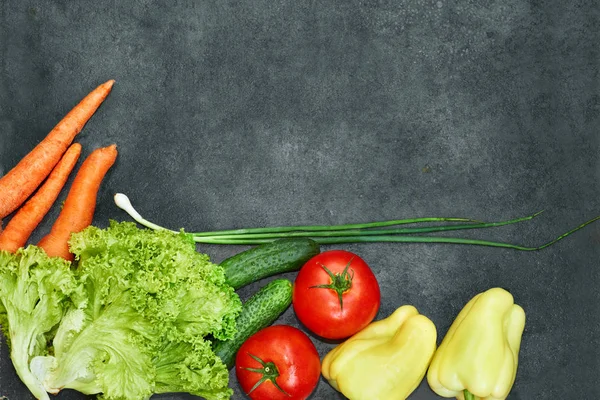 Fundo Alimentar Saudável Conceito Comida Saudável Com Legumes Frescos Ingredientes — Fotografia de Stock