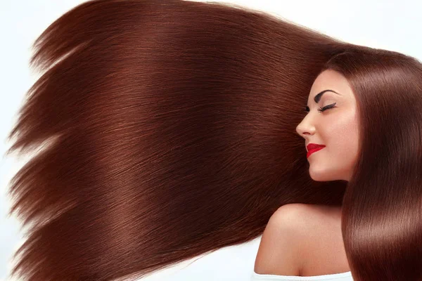 Beautiful Hair Beauty Woman Luxurious Long Hair Background Beauty Model — Stock Photo, Image