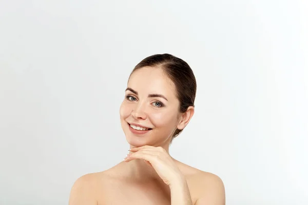 Szépség Kozmetikumok Portré Női Tökéletes Tiszta Bőr Care Egészséges Bőrt — Stock Fotó