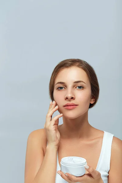 Schönheit Frau Konzept Hautpflege Schönes Modell Mit Weicher Haut Mit — Stockfoto