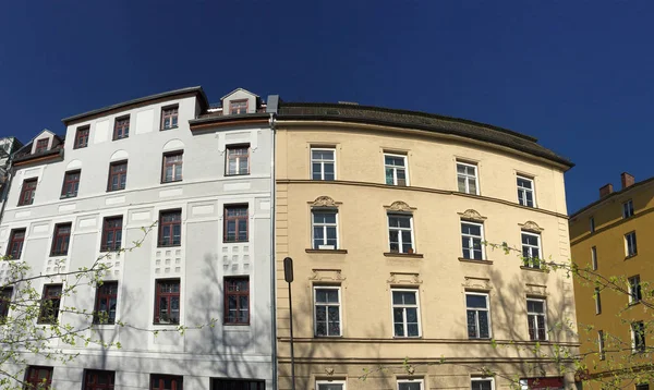 Fassade Klassischer Wohnhäuser Der Stadt — Stockfoto