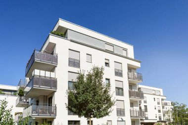Şehirde apartmanlar ile yerleşim alanı