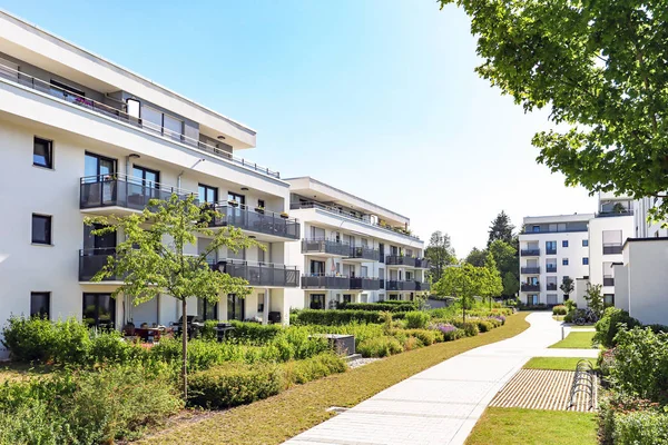 Şehirde apartmanlar ile yerleşim alanı