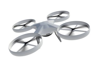Beyaz arka plan üzerinde izole uçak uçan. 3D render illüstrasyon.