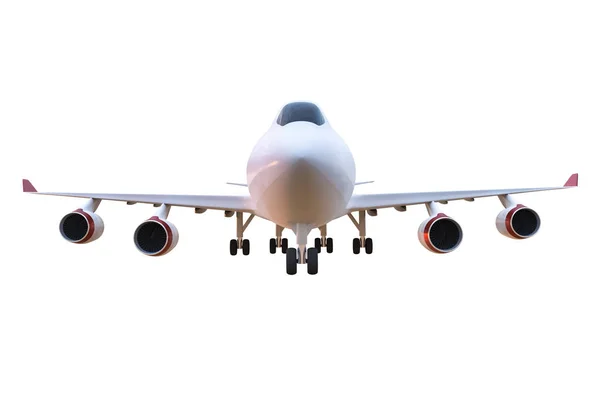 Letadlo Izolované Bílém Pozadí Tavené Ilustrace — Stock fotografie