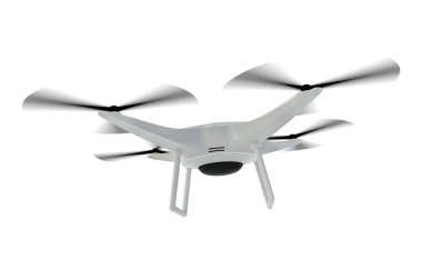 Beyaz arka plan üzerinde izole uçak uçan. 3D render illüstrasyon.