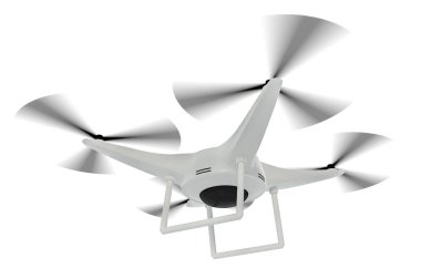 Beyaz arka plan üzerinde izole uçak uçan. 3D render illüstrasyon.