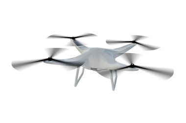 Beyaz arka plan üzerinde izole uçak uçan. 3D render illüstrasyon.