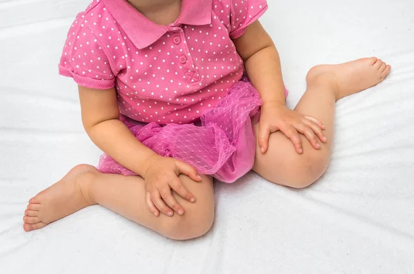 Kind Sitzt Schlechter Position Als Sitzen Bezeichnet Wird Sitzen Kann — Stockfoto