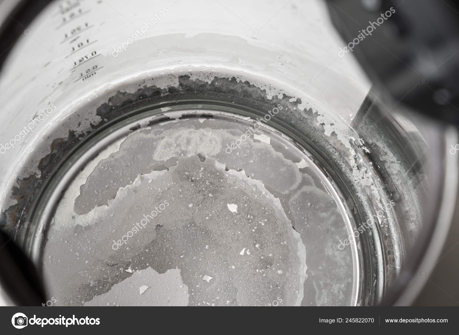 Limescale Bottom Kettle Hard Water Calcium Concept — Stock Photo
