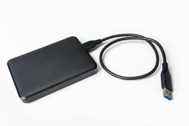 Harici sabit disk (Hdd) üzerinde beyaz izole