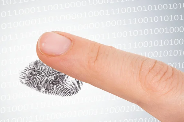Escaneo de huellas dactilares - concepto de seguridad — Foto de Stock