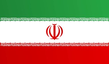 Geçiş rengi ile İran bayrağı - vektör resmi