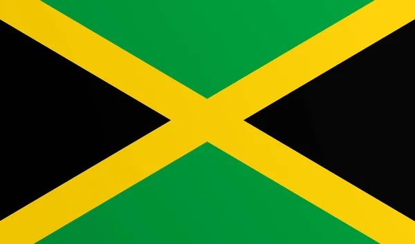 Drapeau de la Jamaïque avec couleur de transition - image vectorielle — Image vectorielle