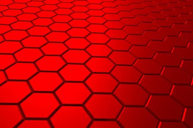 Kırmızı altıgen desen - petek kavramı