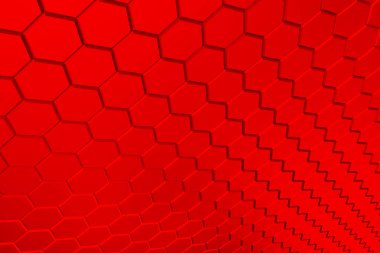 Kırmızı altıgen desen - petek kavramı