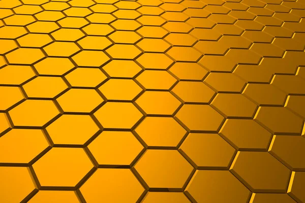 Padrão de hexágono dourado - conceito de favo de mel — Fotografia de Stock
