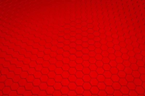 Czerwony sześciokąt wzór - pojęcie o strukturze plastra miodu — Zdjęcie stockowe