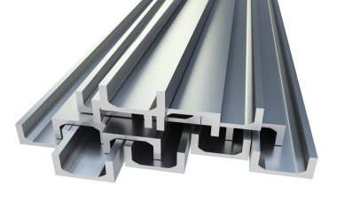 U-çubuk şekli - sanayi kavramı içinde çelik metal profiller