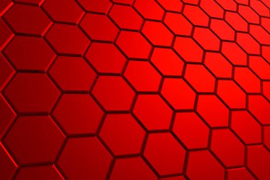 Kırmızı altıgen desen - petek kavramı