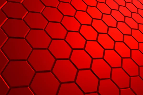 Padrão de hexágono vermelho - conceito de favo de mel — Fotografia de Stock