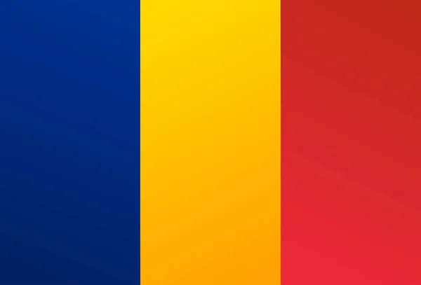 Flagge Rumäniens mit Übergangsfarbe - Vektorbild — Stockvektor