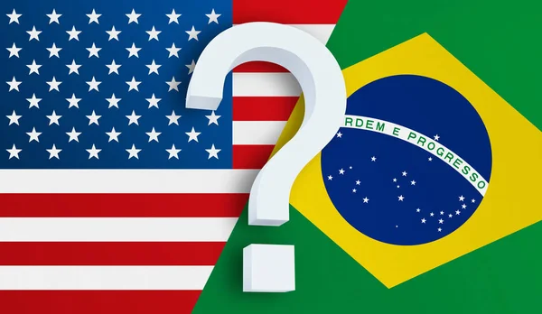 Relación entre Estados Unidos y Brasil — Foto de Stock