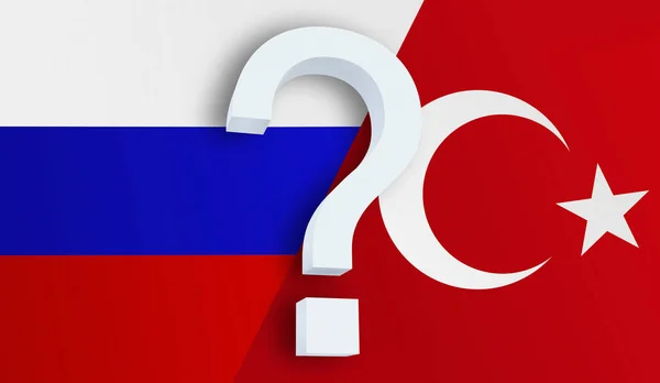 러시아와 칠면조 사이의 관계는 — 스톡 사진