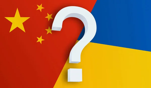 Relationship between the China and the Ukraine — Stock Photo, Image