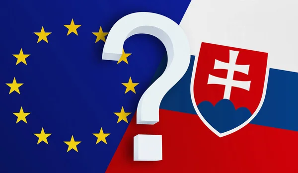 Відносини між Європейським Союзом і Словаччиною — стокове фото