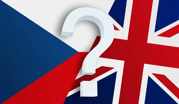 Relationship between the Czech Republic and the United Kingdom — Stock Photo, Image