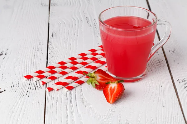 Berry Liquid Pudding Strawberry — Stock Photo, Image