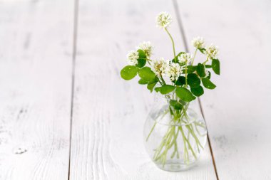 Yaz ruh ile beyaz Yonca Ahşap tablo