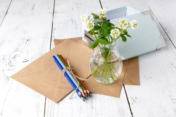 Yaz ruh ile beyaz Yonca Ahşap tablo