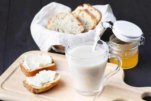 Kissel Avena Para Bajar Peso Concepto Casero Producto Vegano Leche —  Fotos de Stock