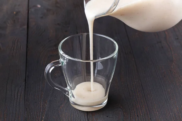 Kissel Avena Para Bajar Peso Concepto Casero Producto Vegano Leche — Foto de Stock