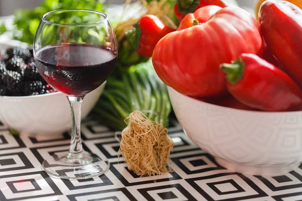 Enkele Groenten Tafel Kamer — Stockfoto