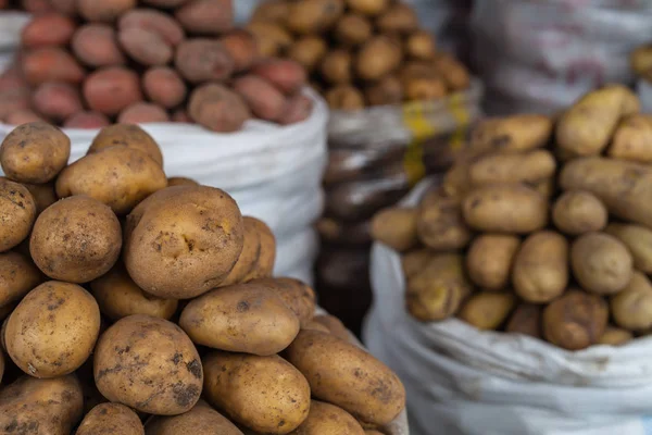 Fresh Organic Food Local Farmers Market Potatoes — Stock Photo, Image