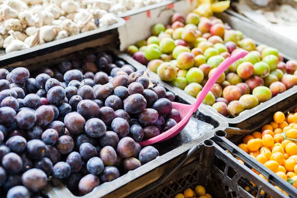 Рынок Киоска Разнообразием Органических Овощей — стоковое фото
