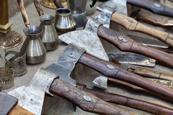 Trading Cose Seconda Mano Antichità Nel Mercato Delle Pulci Antiquariato — Foto Stock