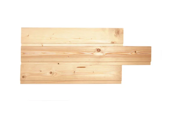 Wooden Lining Isolated White — Stock Photo, Image